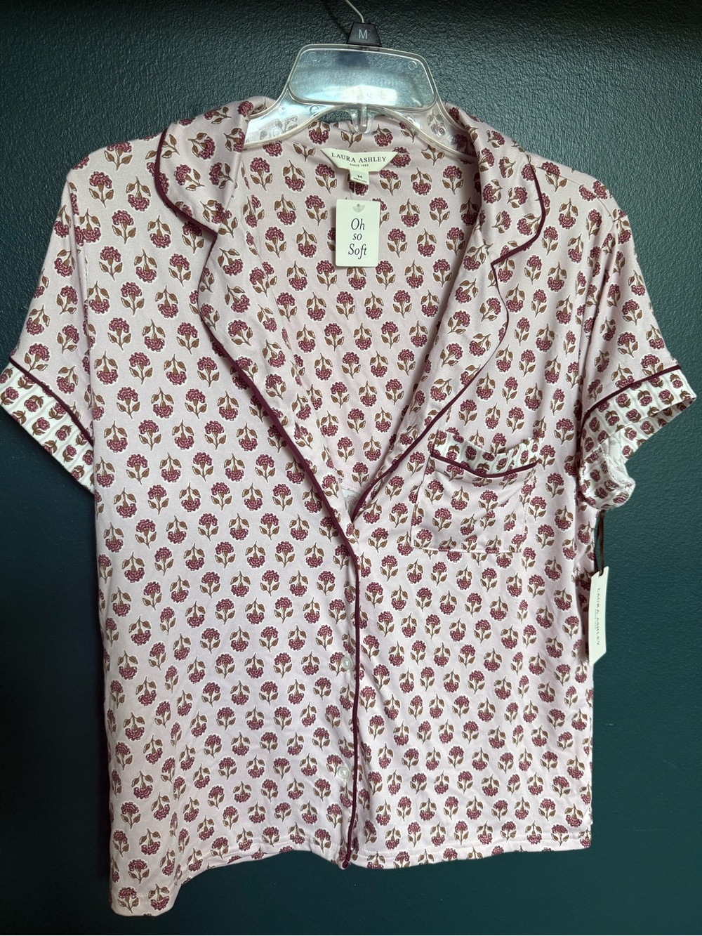 Laura Ashley Block Print Matching Pajama Set Size Medium